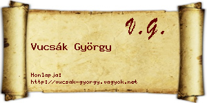 Vucsák György névjegykártya